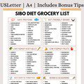 SIBO Diet Grocery List | Low FODMAP Foods for Gut Healing | Gut Health Cheat Sheet | IBS,Bloating & Gas Relief Grocery List | Instant access