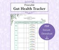 Gut Health Tracker Printable PDF | Digestion Tracker | Gut Health Planner | Weekly Gut Healing Log | Probiotic Tracker