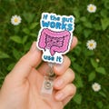Funny Gut Badge Reel: Gastroenterologist Nurse Doctor ID Holder