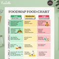 Low FODMAP Food Chart Printable for IBS Relief | Gut Health & Gluten-Free Grocery List | IBS Meal Plan | Digital download pdf
