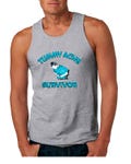 Tummy Ache Survivor, Funny Gut Health Meme Tee, Gen-Z Humor, Relatable Joke Humor Mens Tank Top