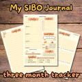 My SIBO Journal. Three months log to track habits, food and symptoms gut health