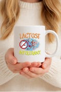 Funny Lactose Intolerant Mug: Weird Gut Health Humor, No Milk Coffee Cup