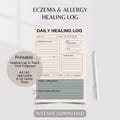 Eczema and Allergy Daily Healing Log - Printable Health and Symptom Tracker