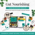 Gut Health Recipe Book Template, Customizable eBook for Health Coaches, Meal Planning & Vegan Nutrition Resources, Coaching Bundle