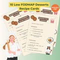 Low FODMAP Dessert Recipe Cards ? 10 Printable IBS-Friendly Sweet Treats | Gut Health Recipes (pdf A4 & US Letter)