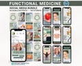 Functional Medicine Social Media Template Naturopath Marketing Gut Health Bundle Canva Editable Holistic Medicine Instagram Post Wellness