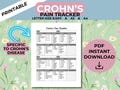 Crohn's Pain Tracker, Colitis Symptom Workbook, Inflammation Flare Up Journal, IBD Trigger Diary, Gut Health Planner, Abdomen Discomfort
