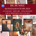 Canva Instagram Templates Bundle: Gut Health, Skincare & Wellness Social Media Kit