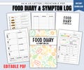 Editable Food Diary & Symptom Log Printable, Food Journal, Gut Health Tracker, Daily Food Tracker, Food Planner, Goodnotes, Instant Download
