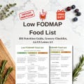 Low FODMAP Food List: IBS Nutrition Guide & Grocery Checklist (Digital Download)