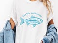 Gut Fish Not Houses Funny Fishing Shirt Design Humorous Ocean Lover Gift Marine Life Protection Apparel PNG Download