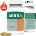 2 Pack EMMA Supplement for Gut Health - Gas and Bloating Relief Constipation 60 Counts