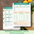 Low FODMAP Grocery List + Symptom Tracker | Printable Letter + A4 PDFs | IBS Journal, Gut Health Planner, Diet Log | Low FODMAP Food List